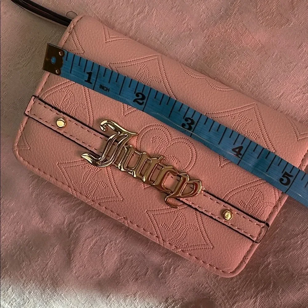 Juicy Couture Blush Pink Wallet with Gold Accents